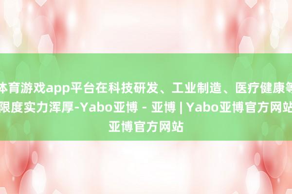 体育游戏app平台在科技研发、工业制造、医疗健康等限度实力浑厚-Yabo亚博 - 亚博 | Yabo亚博官方网站